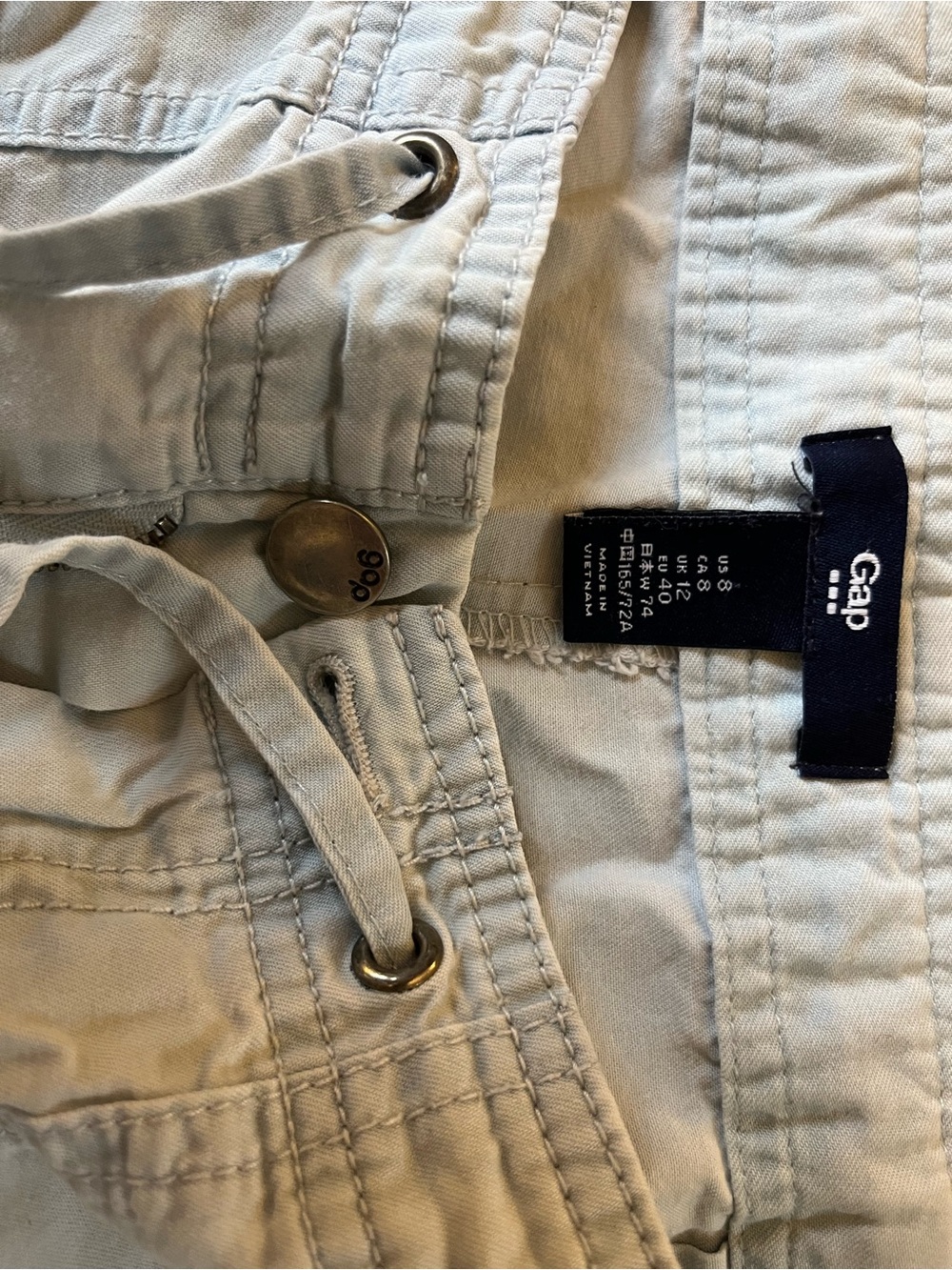 GAP Ice Blue Drawstring Shorts - Picture 2 of 6